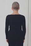 BASERANGE ribbed cotton long-sleeved top T-shirt TTPAL series collection France BAS-TTPAL-RB-000 BLACK-HEI